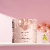 ゲストブックバースデーパーティーバラ金ゴールド赤面バルーン ノートブック