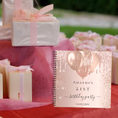 ゲストブックバースデーパーティーバラ金ゴールド赤面バルーン ノートブック