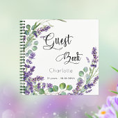 ゲストブックバースデーパーティーラベンダーユーカリ ノートブック