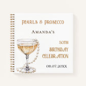 ゲストブックバースデーパールプロセッコ ノートブック (正面)
