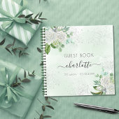 ゲストブックバースデーフローラeucalyptus green ノートブック