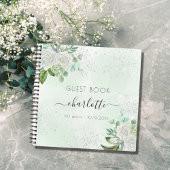 ゲストブックバースデーフローラeucalyptus green ノートブック