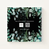 ゲストブックバースデーブラックユーカリプトゥスウッドランド ノートブック (裏面)