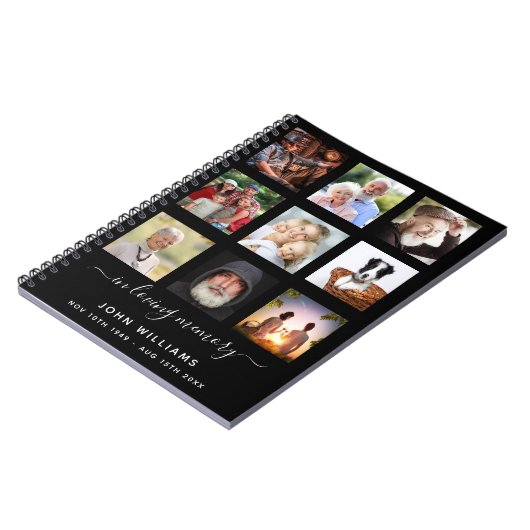 ゲストブックフォトコラージュ黒人追悼式 ノートブック (左側)