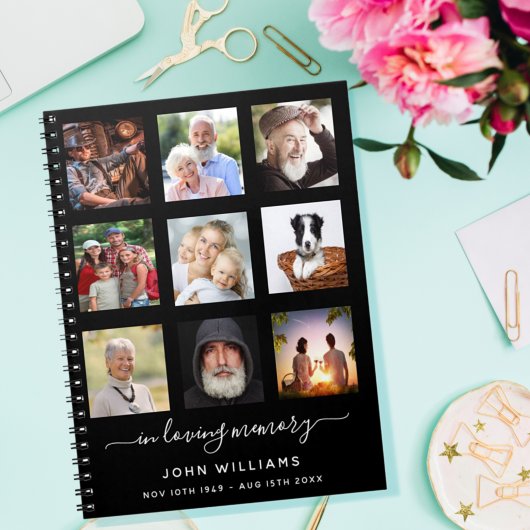 ゲストブックフォトコラージュ黒人追悼式 ノートブック