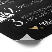 ゲストブックフォトブースChalkboardサイン ポスター (角)