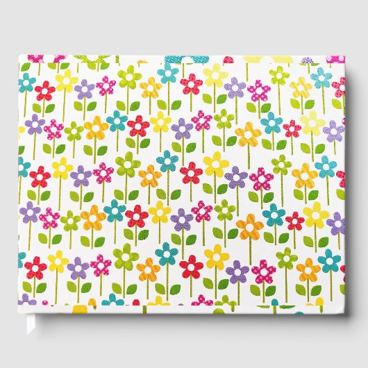 ゲストブックフラワーカラフルデザイン ゲストブック (正面)