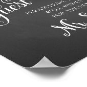 ゲストブックフローラ結婚のプリント牡丹バラ標識 ポスター (角)