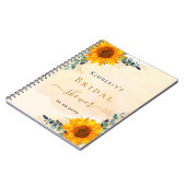 ゲストブックブライダルシャワーひまわりユーカリ ノートブック (左側)