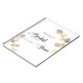 ゲストブックブライダルシャワーゴールデンユーカリ予算 ノートブック (左側)