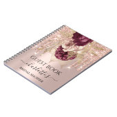 ゲストブックブライダルシャワーバラマルサラバラドリップ ノートブック (左側)