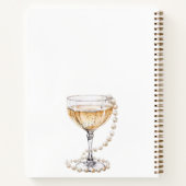 ゲストブックブライダルシャワーパールプロセッコ ノートブック (裏面)