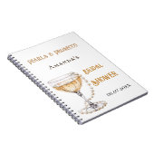 ゲストブックブライダルシャワーパールプロセッコ ノートブック (右側)