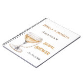 ゲストブックブライダルシャワーパールプロセッコ ノートブック (左側)