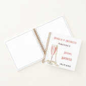 ゲストブックブライダルシャワーピンクパールプロセッコ ノートブック (内部)