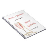 ゲストブックブライダルシャワーピンクパールプロセッコ ノートブック (右側)