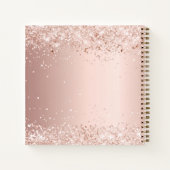 ゲストブックブライダルシャワーフォトハートバラ金ゴールド ノートブック (裏面)