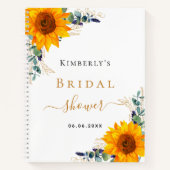 ゲストブックブライダルシャワーユーカリひまわり ノートブック (正面)