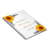 ゲストブックブライダルシャワーユーカリひまわり ノートブック (右側)