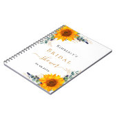 ゲストブックブライダルシャワーユーカリひまわり ノートブック (左側)