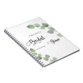 ゲストブックブライダルシャワーユーカリ予算 ノートブック (右側)