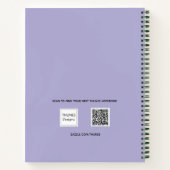 ゲストブックブライダルシャワーラベンダーユーカリ ノートブック (裏面)