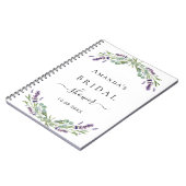 ゲストブックブライダルシャワーラベンダーユーカリ ノートブック (左側)