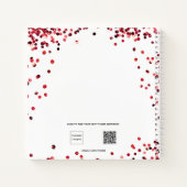 ゲストブックブライダルシャワーレッドホワイトドレス ノートブック (裏面)