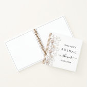 ゲストブックブライダルシャワーワイルドフラワーベージュクリーム ノートブック (内部)