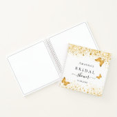 ゲストブックブライダルシャワー白金ゴールド蝶 ノートブック (内部)