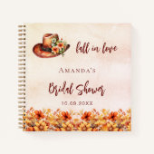 ゲストブックブライダルシャワー秋女性のカーボーイ花 ノートブック (正面)