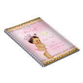ゲストブックプリンセスベビーシャワーピンクブルネット ノートブック (右側)