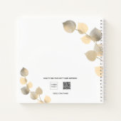 ゲストブックベイビーシャワーゴールデンユーカリ ノートブック (裏面)
