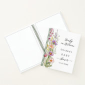 ゲストブックベビーイン開花ピンクパープルベビーシャワー ノートブック (内部)