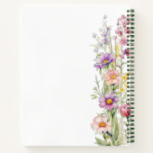 ゲストブックベビーイン開花ピンクパープルベビーシャワー ノートブック (裏面)