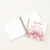 ゲストブックベビーイン開花ボウ写真ベビーシャワー ノートブック (内部)