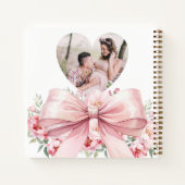 ゲストブックベビーイン開花ボウ写真ベビーシャワー ノートブック (裏面)