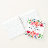 ゲストブックベビーエレガントシャワーピンクローズフラワー ノートブック (内部)
