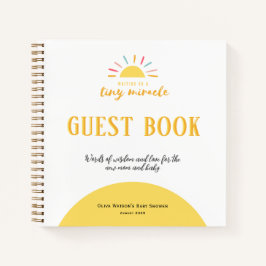 ゲストブックベビーシャワーティニーミラクルサンシャイン ノートブック