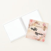 ゲストブックベビーシャワーテディパンパスグラス赤面 ノートブック (内部)