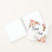 ゲストブックベビーシャワーテディパンパスグラス赤面 ノートブック (内部)