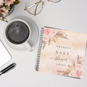 ゲストブックベビーシャワーパンパスグラスバラゴール ノートブック