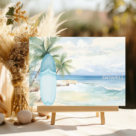 ゲストブックベビーシャワーベビーオンボードサーフボード ゲストブック