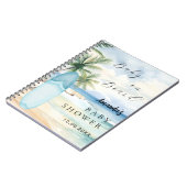 ゲストブックベビーシャワーベビーオンボードサーフボード ノートブック (左側)