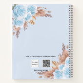 ゲストブックベビーシャワーボーイテディパンパスグラス ノートブック (裏面)