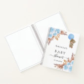ゲストブックベビーシャワーボーイテディパンパスグラス ノートブック (内部)