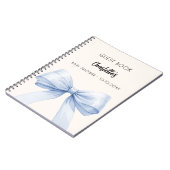 ゲストブックベビーシャワーボーブルーベージュクリームボーイ ノートブック (左側)