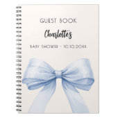 ゲストブックベビーシャワーボーブルーベージュクリームボーイ ノートブック (正面)