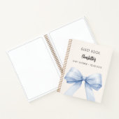 ゲストブックベビーシャワーボーブルーベージュクリームボーイ ノートブック (内部)