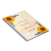 ゲストブックベビーシャワーユーカリひまわり ノートブック (右側)